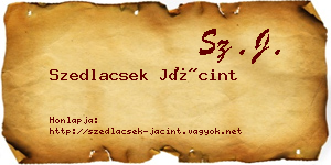 Szedlacsek Jácint névjegykártya